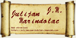 Julijan Marindolac vizit kartica